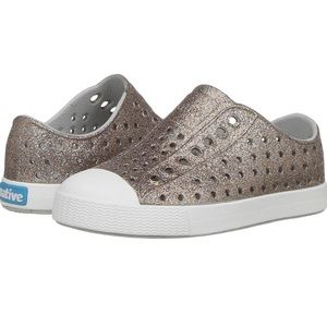 Native Shoes Kids Jefferson Bling Glitter Sneakers for Toddler and Little Kid 6M